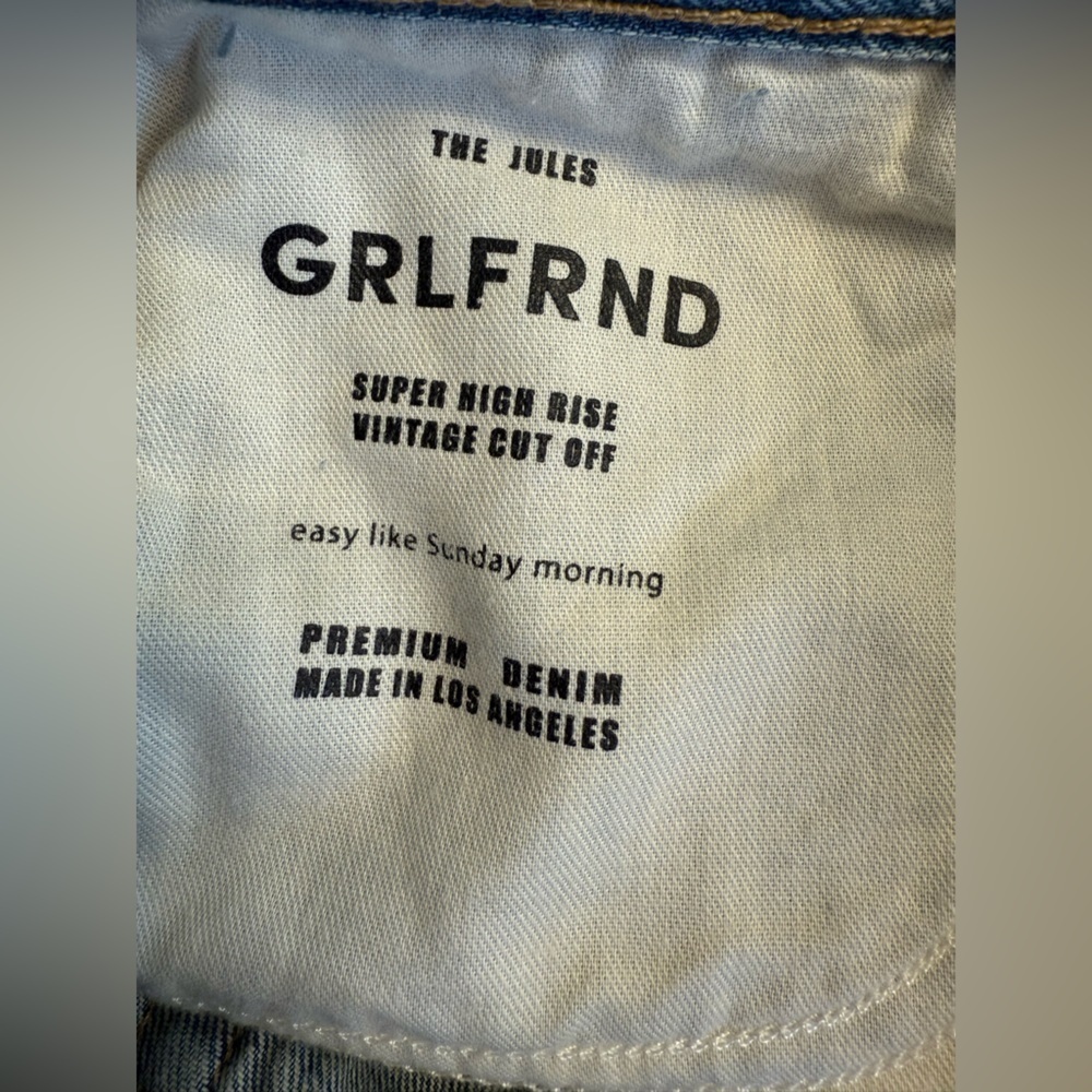GRLFRND The Jules Super High Rise Vintage Cut Off Shorts Size 25 - Picture 6 of 12